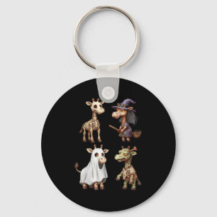 Giraffe Boo Zombie Witch Halloween Costume Women Key Ring