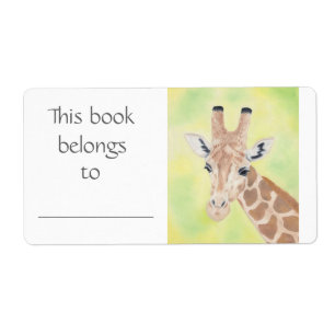 Giraffe book label