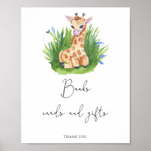 Giraffe - books cards and gifts poster