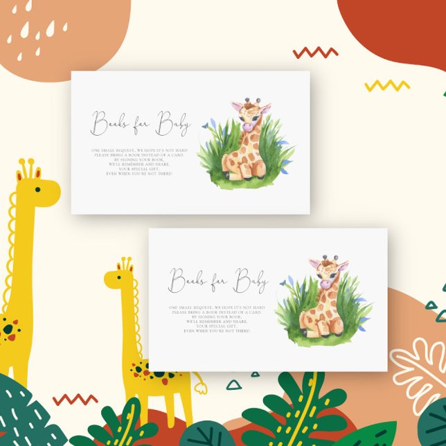 Giraffe - books for baby ticket  enclosure card (Creator Uploaded)