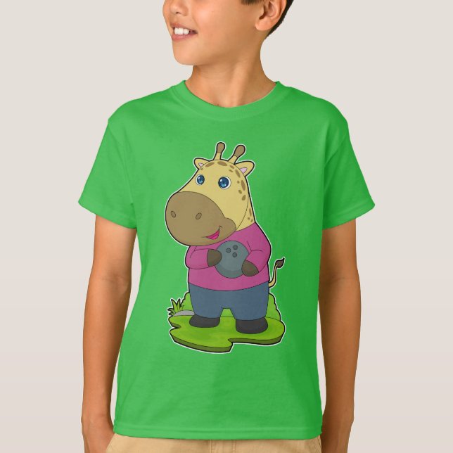Giraffe Bowling Bowling ball T-Shirt (Front)