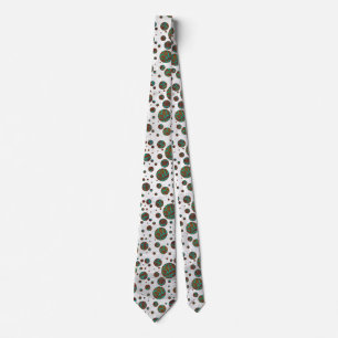 Giraffe Brown and Teal Print Tie