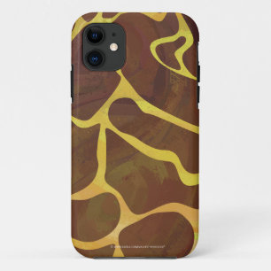 Giraffe Brown and Yellow Print iPhone 11 Case