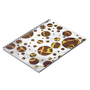 Giraffe Brown and Yellow Print Notebook