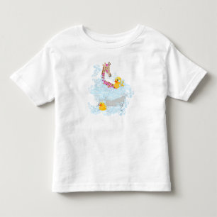 Giraffe, bubble bath and rubber duckies toddler T-Shirt