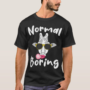 Giraffe Bubblegum Glasses Cute Animal Normal Is B T-Shirt
