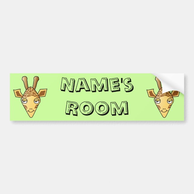 Giraffe Bumper Sticker (Front)