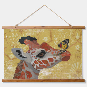 GIRAFFE & BUTTERFLY HANGING TAPESTRY