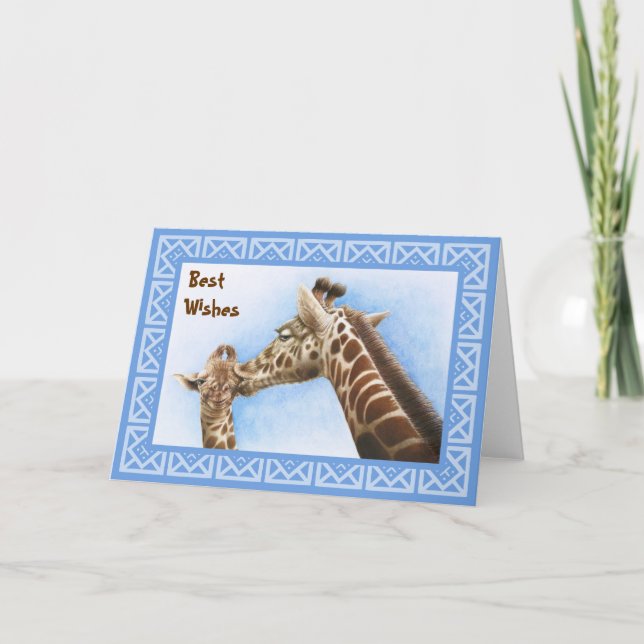 Giraffe & Calf Birthday Card (Front)