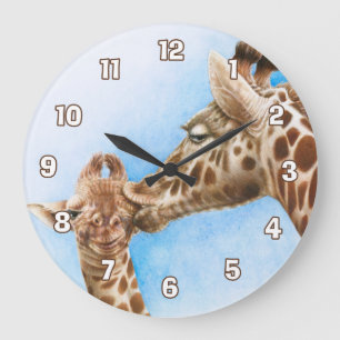 Giraffe & Calf Wall Clock