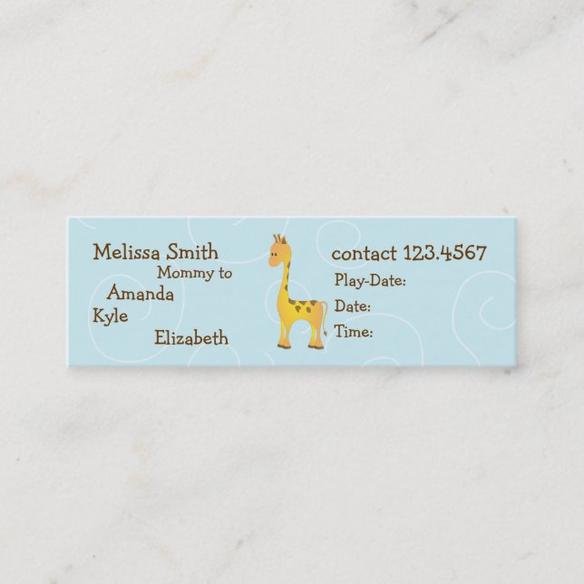 Giraffe Calling Card (Front)