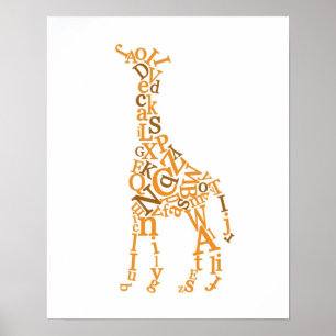 Giraffe Canvas Poster