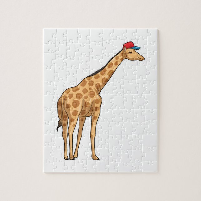Giraffe Cap Jigsaw Puzzle (Vertical)