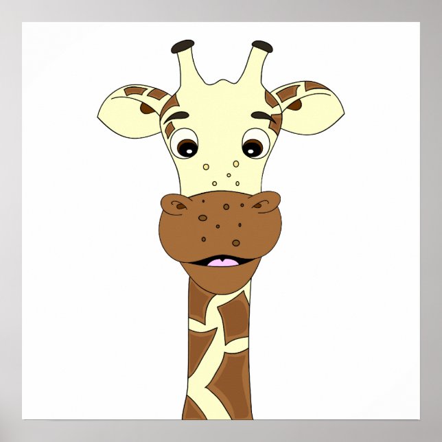 Giraffe cartoon kids poster (Front)