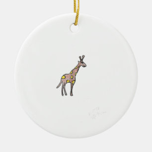 Giraffe ceramic ornament
