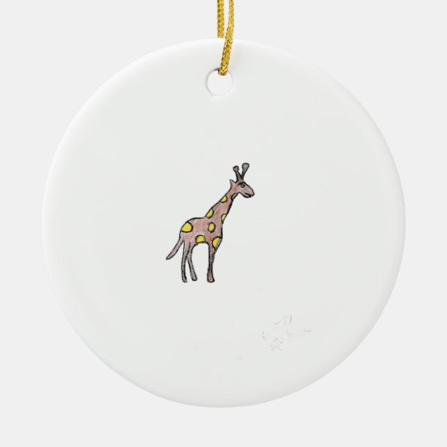 Giraffe  ceramic ornament (Front)