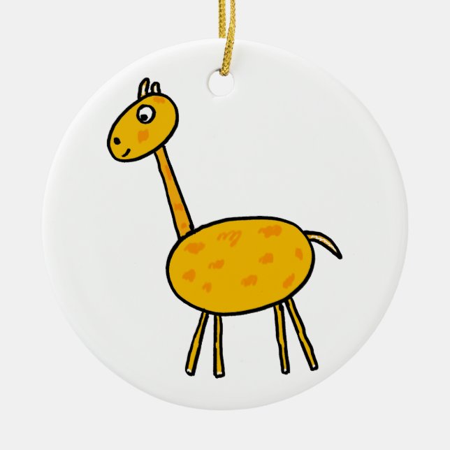 Giraffe Ceramic Ornament (Front)