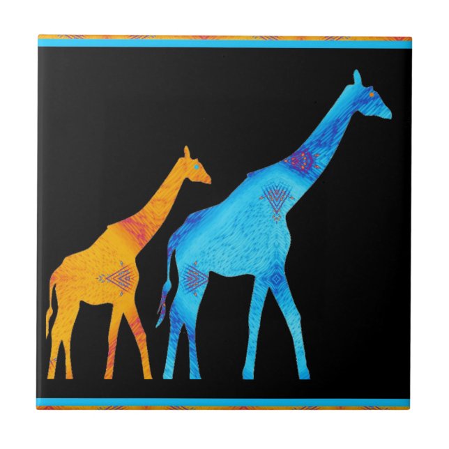 Giraffe Ceramic Tile (Front)