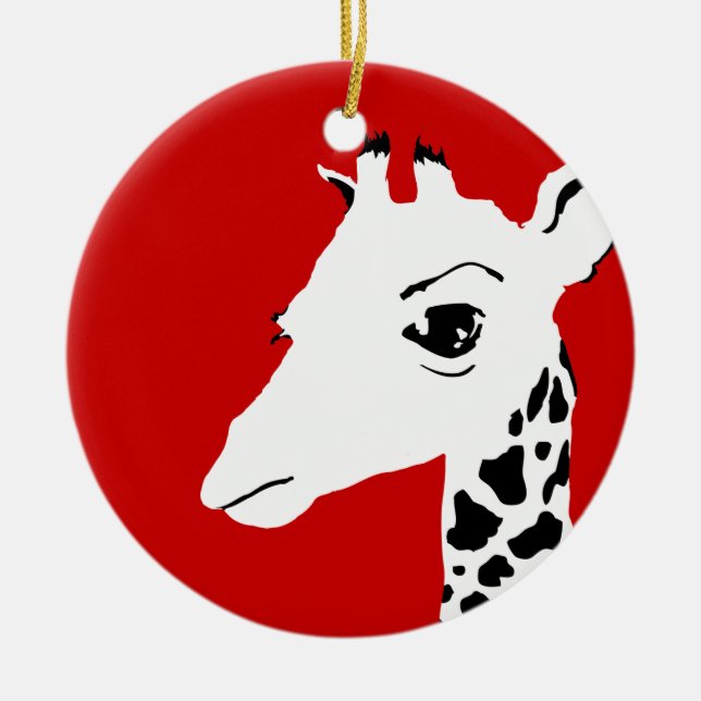 giraffe ceramic tree decoration (Front)