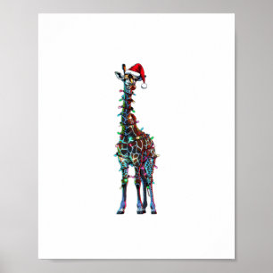 Giraffe Christmas _1 Poster