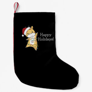 Giraffe Christmas Giraffes Winter Animals Adult Cl Small Christmas Stocking