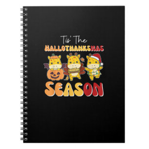 Giraffe Christmas Halloween Tis The Hallothanksmas Notebook