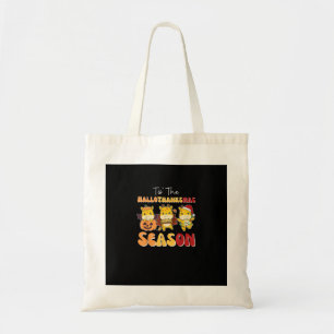 Giraffe Christmas Halloween Tis The Hallothanksmas Tote Bag