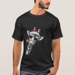 Giraffe Christmas Santa Hat Pajama Funny Giraffe X T-Shirt<br><div class="desc">Giraffe Christmas Santa Hat Pajama Funny Giraffe Xmas</div>