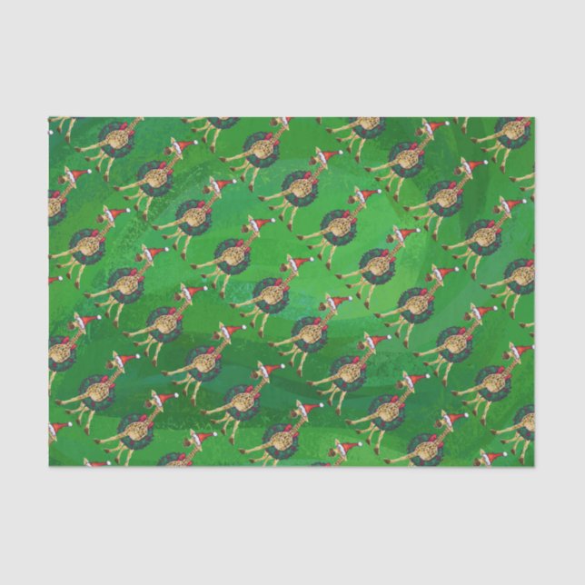 Giraffe Christmas Tissue Paper (Front)