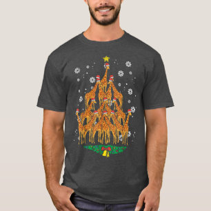 Giraffe Christmas Tree Animal Xmas PJs Pyjamas Wom T-Shirt