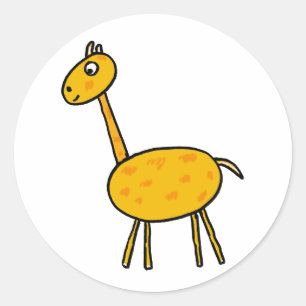 Giraffe Classic Round Sticker