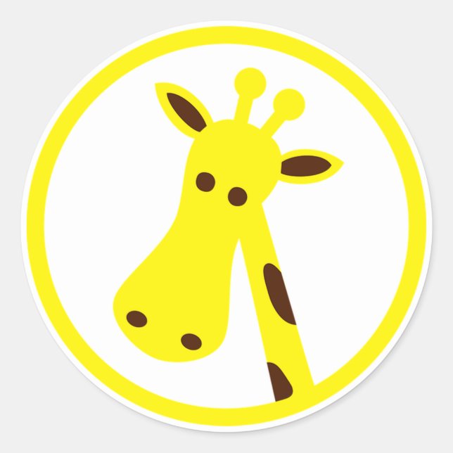 Giraffe Classic Round Sticker (Front)