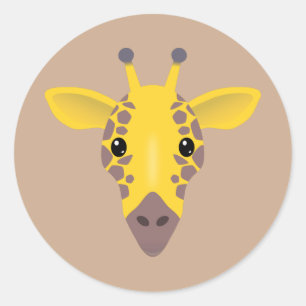 Giraffe Classic Round Sticker