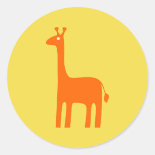 Giraffe Classic Round Sticker