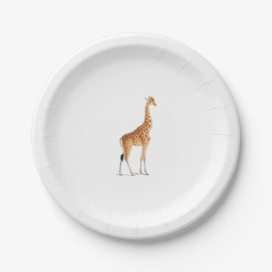 giraffe Classic T-Shirt Paper Plate