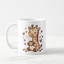 Giraffe Coffee Kawaii Mug