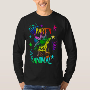 Giraffe  Cool Party Animal T-Shirt