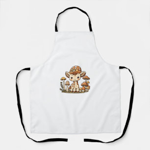 Giraffe Cottagecore Mushroom _1 Apron