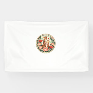 Giraffe Couple Illustration Giraffe Lovers   Banner