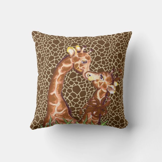 Giraffe Couple Pillow (Back)