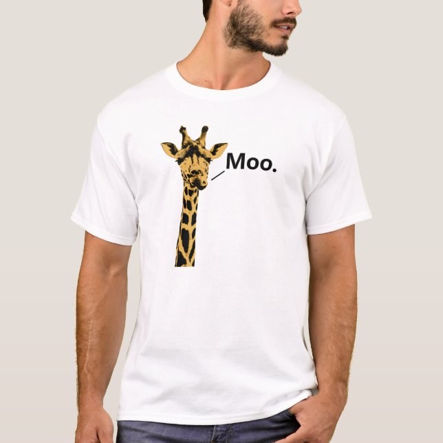 Giraffe Cow Funny T-shirt (Front)