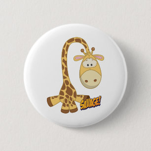 Giraffe Cute Kawaii Cartoon 6 Cm Round Badge