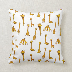 Giraffe Cute Safari Animal Pattern Cushion