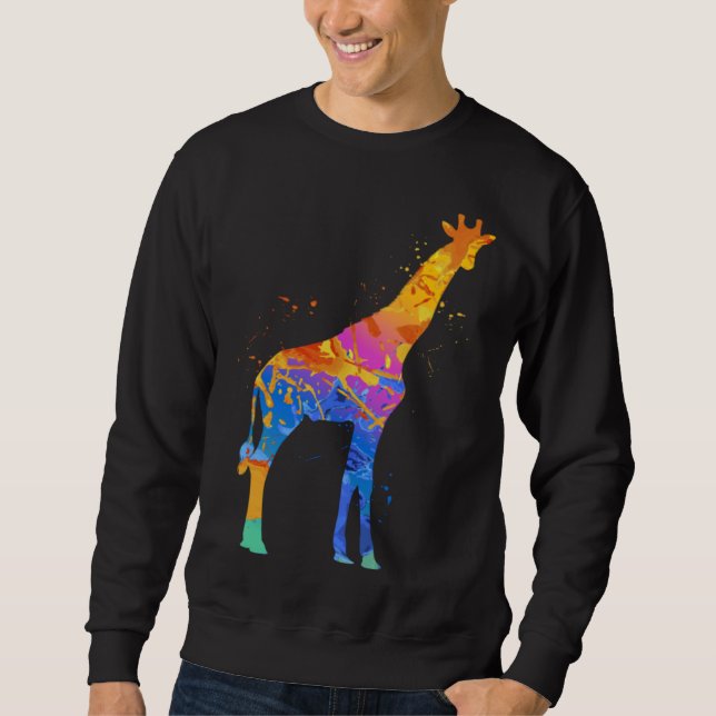 Giraffe Cute Wildlife Animal  Giraffe Graphic Sweatshirt (Front)