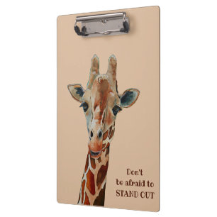 Giraffe das Safari Tier Aquarell Clipboard