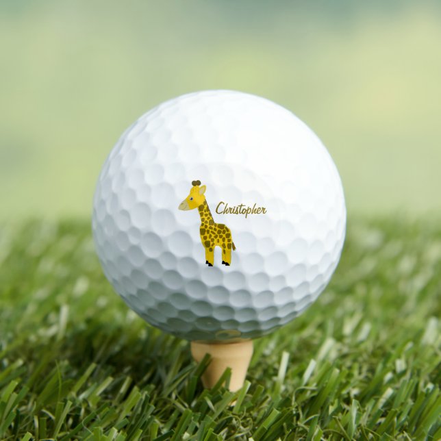 Giraffe Design Golf Balls (Insitu Tee)
