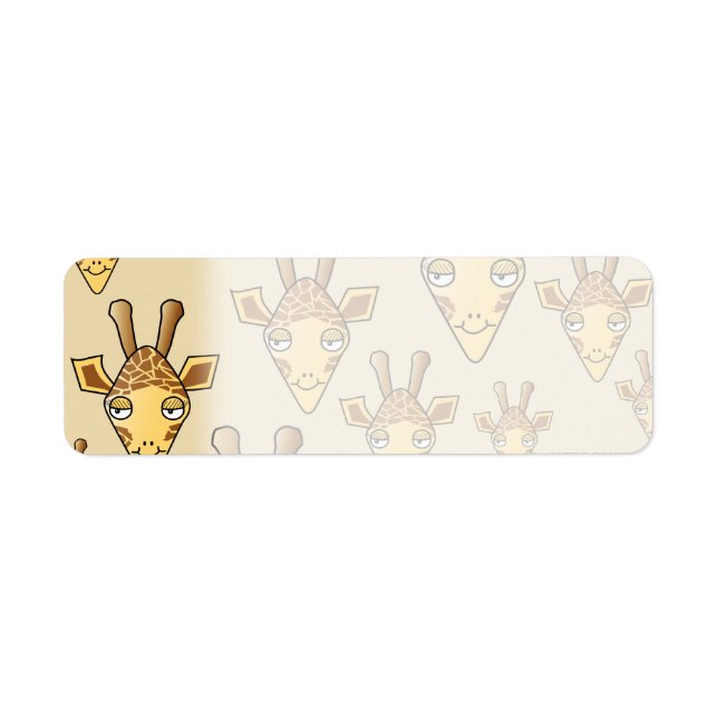 Giraffe Design. Return Address Label (Front)