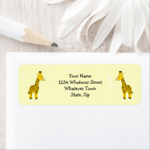Giraffe Design Return Address Label