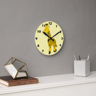 Giraffe Design Round Clock