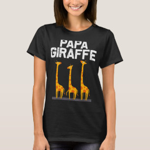 Giraffe Designs For Dad Men Safari Wildlife Animal T-Shirt